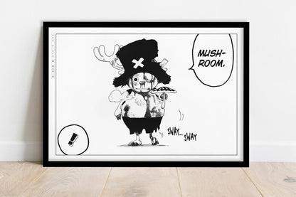Oda - Mushroom - Art Only - Black Frame