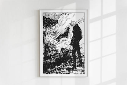 Akutami - Strongest Sorcerer - Art Only - White Frame