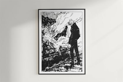 Akutami - Strongest Sorcerer - Art Only - Black Frame