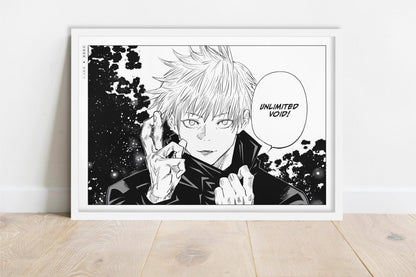 Akutami - Unlimited Void - Art Only - White Frame