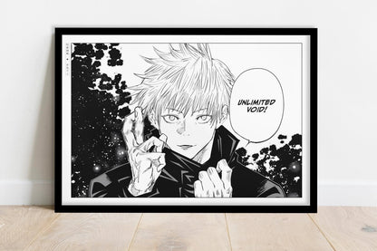 Akutami - Unlimited Void - Art Only - Black Frame