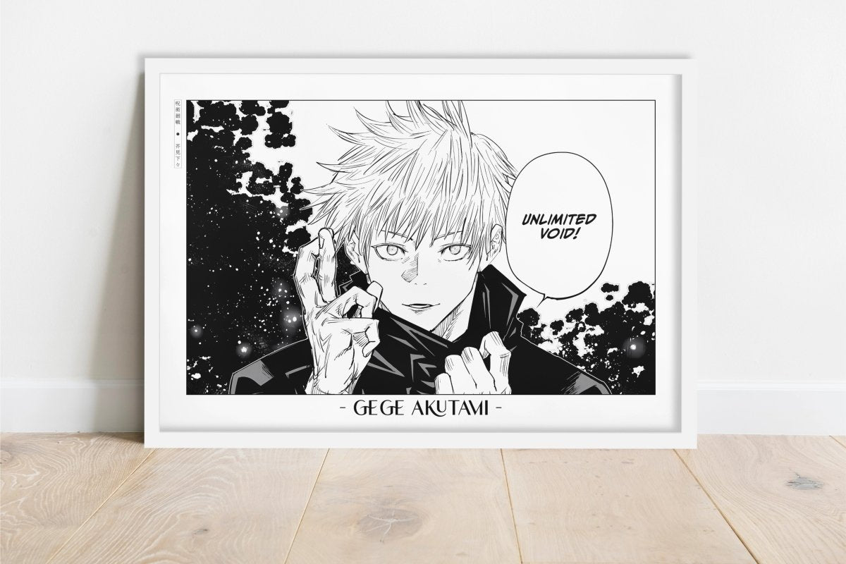 Akutami - Unlimited Void - Artist Name - White Frame