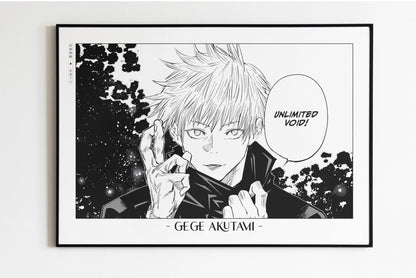 Akutami - Unlimited Void - Artist Name Unframed