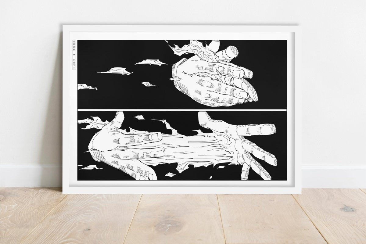 Akutami - Hands - Art Only - White Frame