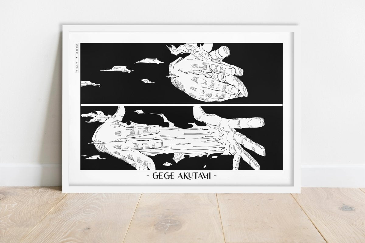 Akutami - Hands - Artist Name - White Frame