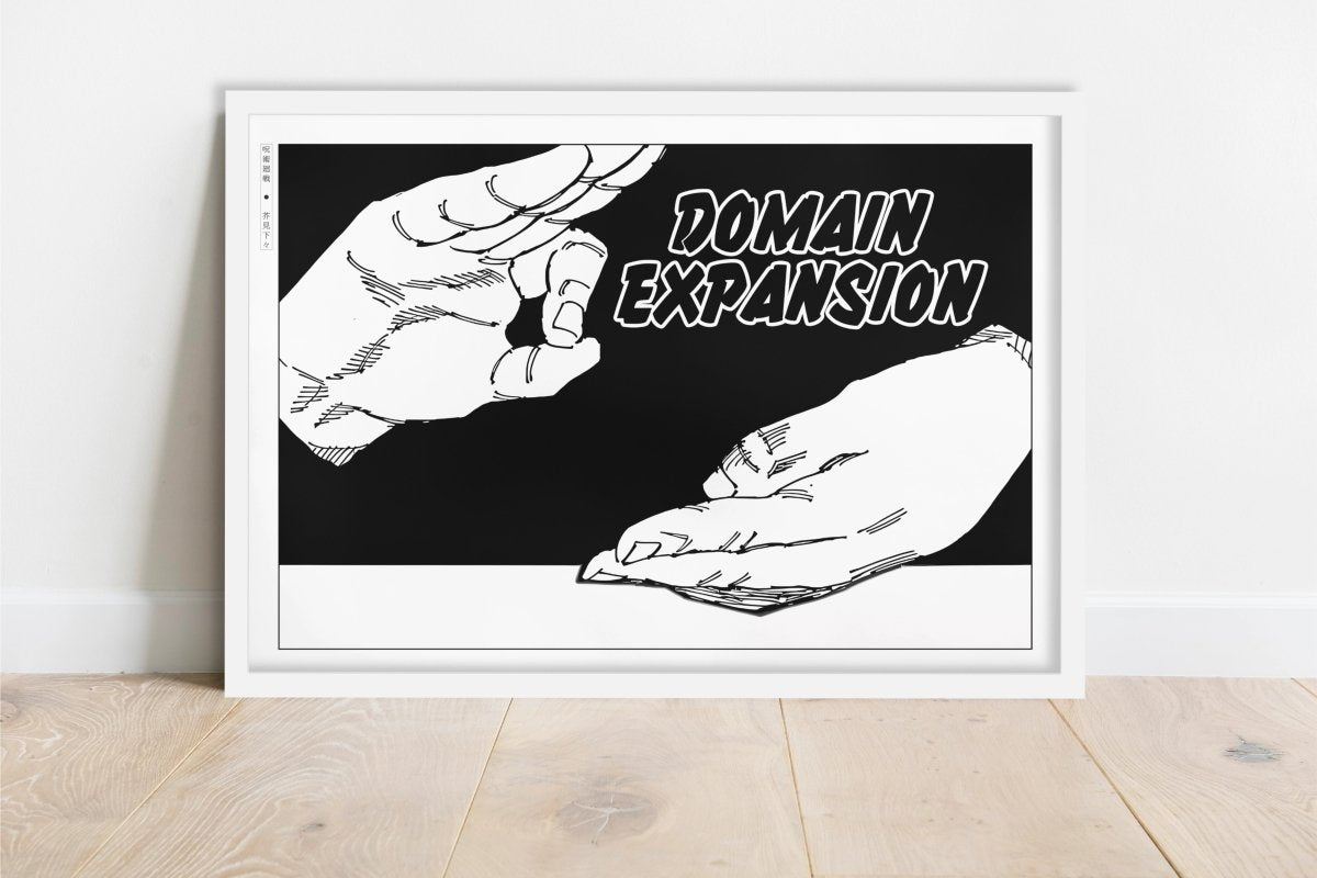 Akutami - Domain Expansion - Art Only - White Frame