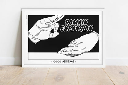 Akutami - Domain Expansion - Artist Name - White Frame