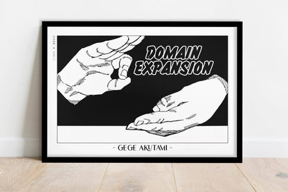 Akutami - Domain Expansion - Artist Name - Black Frame