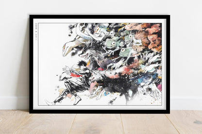 Akutami - Ten Shadows - Art Only - Black Frame