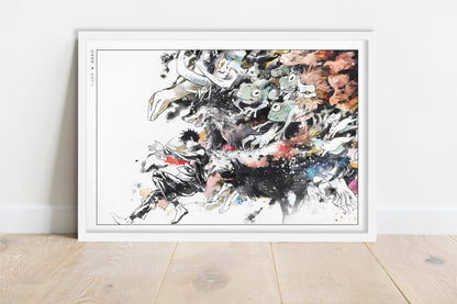 Akutami - Ten Shadows - Art Only - White Frame