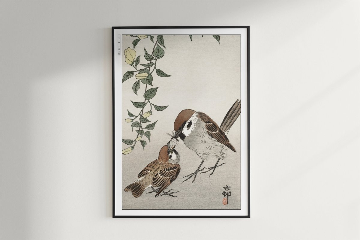 Ohara Koson - Birds & Plants - Art Only - Black Frame