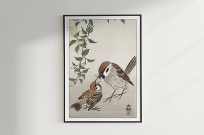 Ohara Koson - Birds & Plants - Art Only - Black Frame