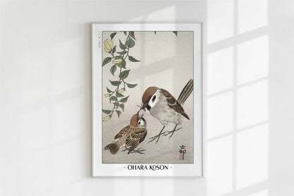 Ohara Koson - Birds & Plants - Artist Name - White Frame