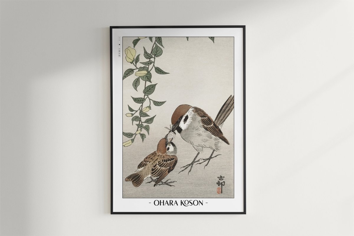 Ohara Koson - Birds & Plants - Artist Name - Black Frame