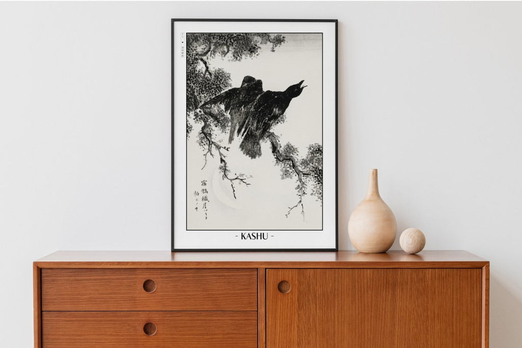 Numata Kashu - Rooks Upon a Cypress Tree - Artist Name Unframed