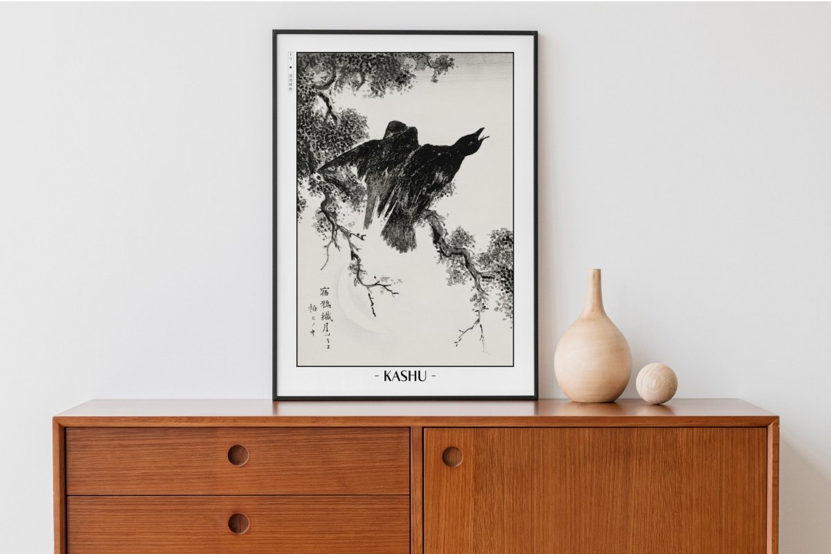 Numata Kashu - Rooks Upon a Cypress Tree - Artist Name Unframed