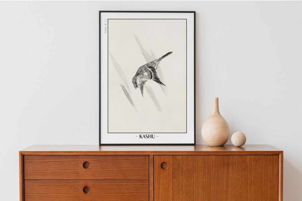 Numata Kashu - Lesser Cuckoo - Artist Name Unframed