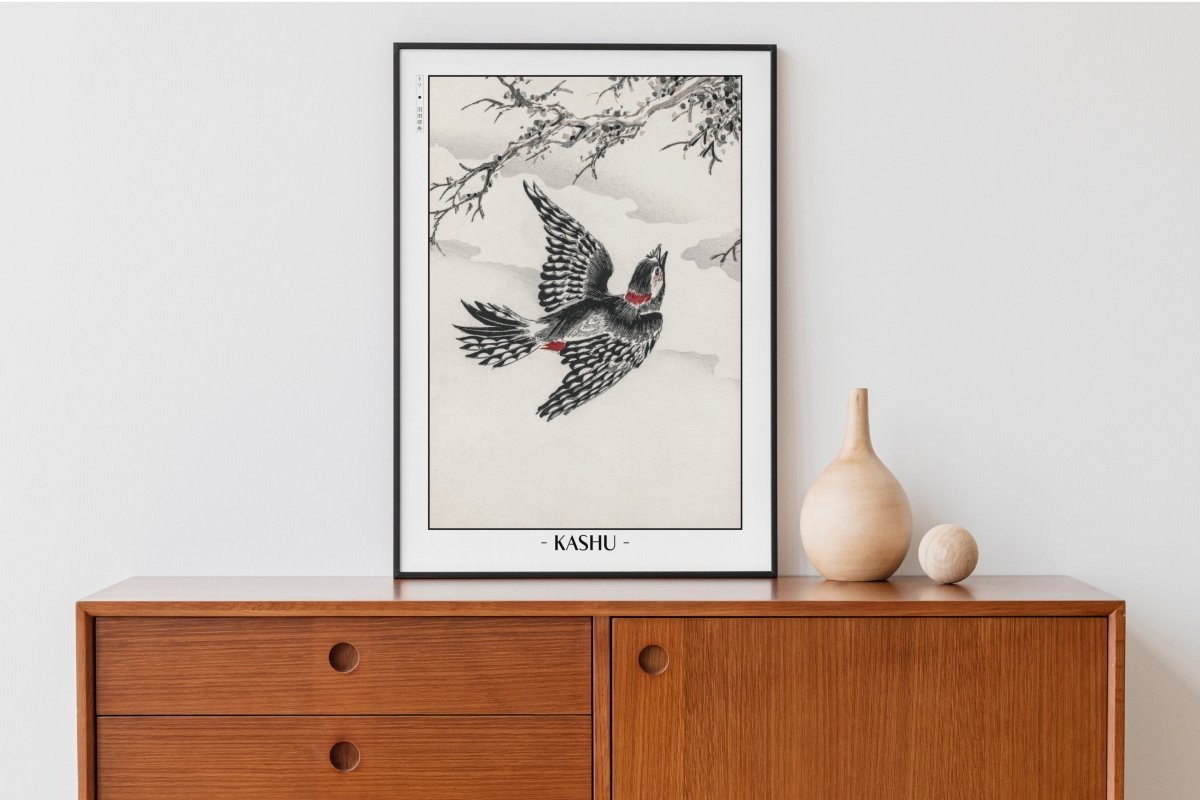 Numata Kashu - Hondo Great Spotted Woodpecker - Artist Name Unframed