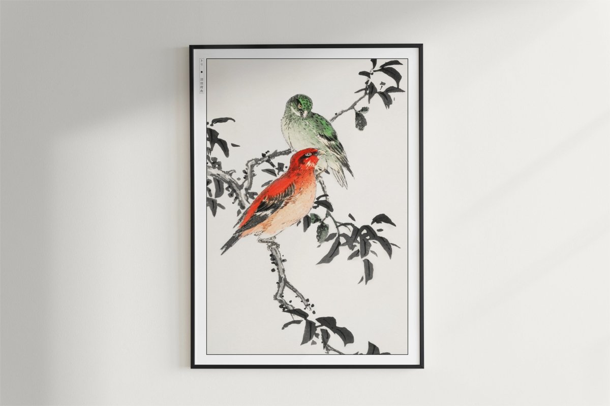 Numata Kashu - Crossbill - Art Only - Black Frame