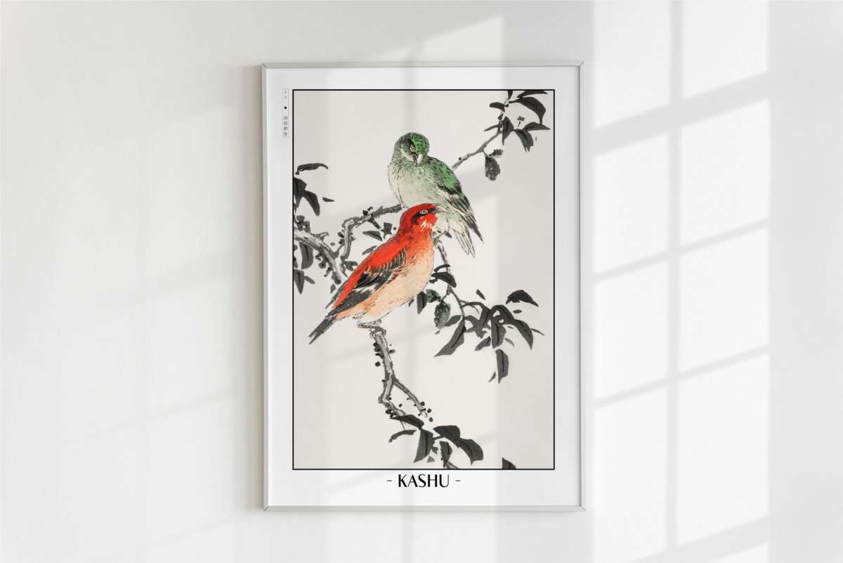 Numata Kashu - Crossbill - Artist Name - White Frame