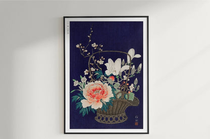 Ohara Koson - Bamboo Flower Basket - Art Only - Unframed