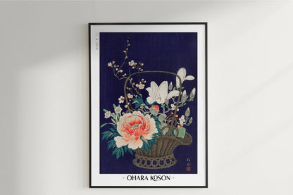 Ohara Koson - Bamboo Flower Basket - Artist Name Unframed