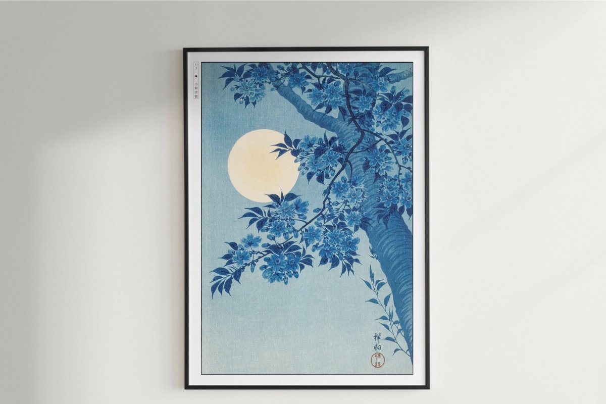 Ohara Koson - Blossoming Cherry on a Moonlit Night - Art Only - Unframed