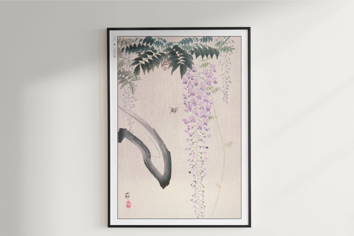 Ohara Koson - Wisteria & Bee - Art Only - Unframed