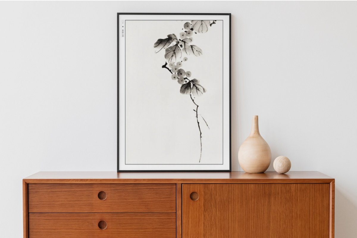 Hokusai - Berry Branch - Artist Name with Decor