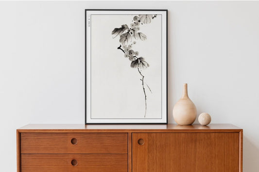 Hokusai - Berry Branch - Artist Name with Decor