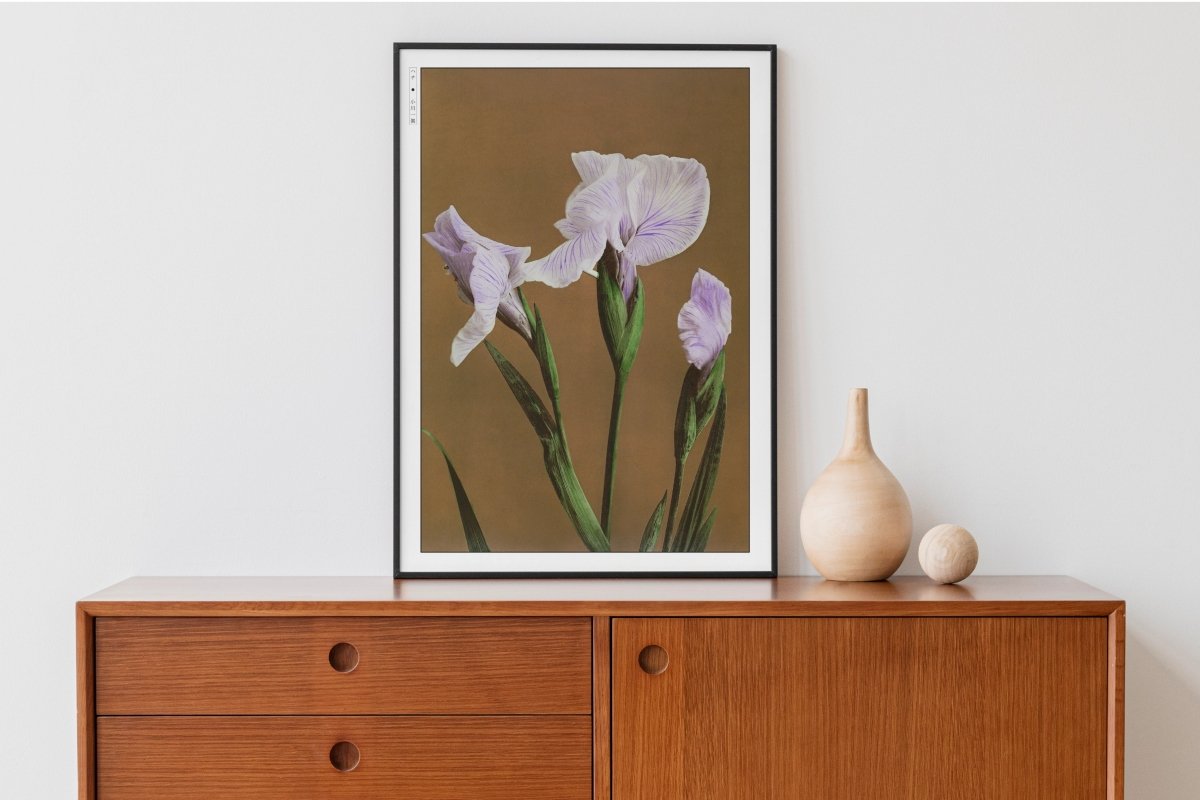 Ogawa Kazumasa - Iris Kaempferi - Art Only - Black Frame