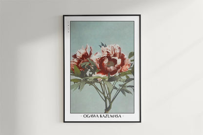Ogawa Kazumasa - Tree Peony - Artist Name - White Frame