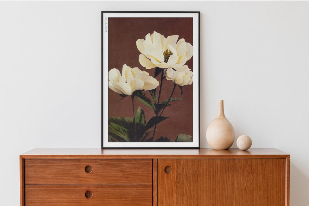 Ogawa Kazumasa - Haerdaceous Peony - Art Only - Black Frame