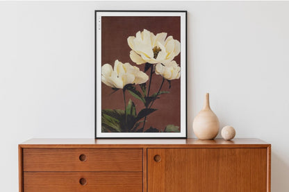 Ogawa Kazumasa - Haerdaceous Peony - Art Only - Black Frame