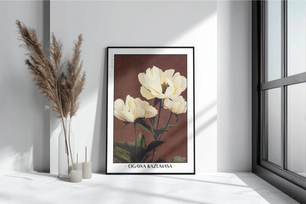 Ogawa Kazumasa - Haerdaceous Peony - Artist Name - Black Frame