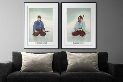 Add style to your space with the Set of 2 Vagabond Manga Wall Art. Featuring iconic characters like Miyamoto Musashi and Sasaki Kojiro, perfect for any room.