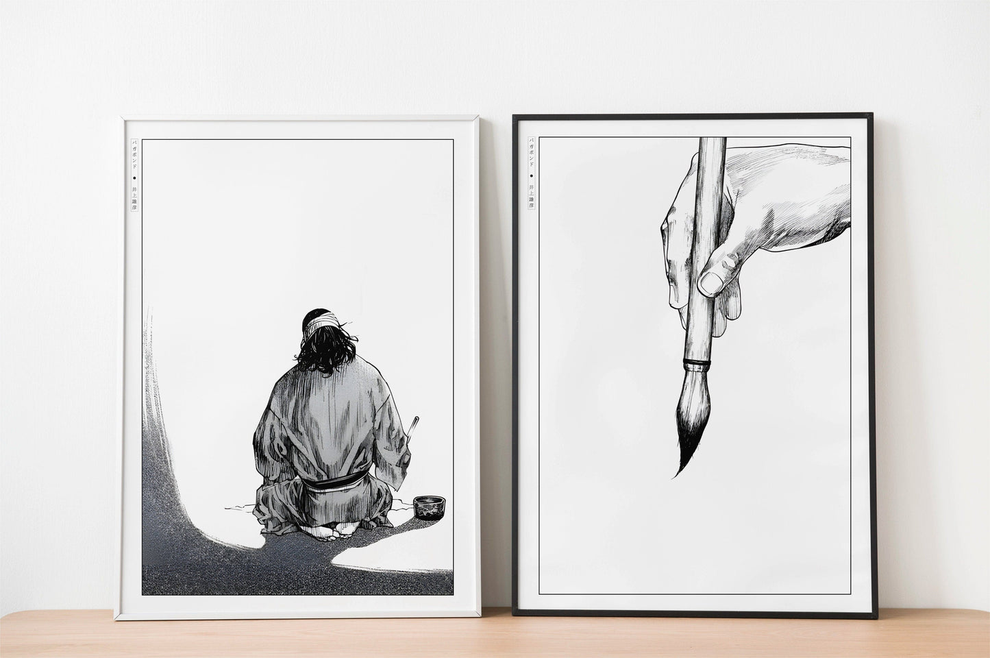 Add style to your space with the Set of 2 Vagabond Manga Wall Art. Featuring iconic characters like Miyamoto Musashi and Sasaki Kojiro, perfect for any room.