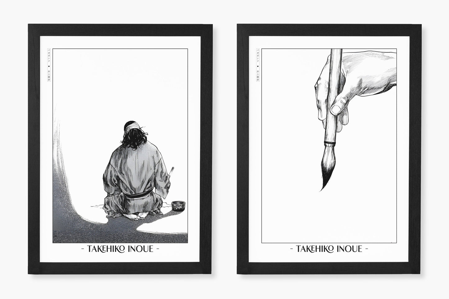 Add style to your space with the Set of 2 Vagabond Manga Wall Art. Featuring iconic characters like Miyamoto Musashi and Sasaki Kojiro, perfect for any room.