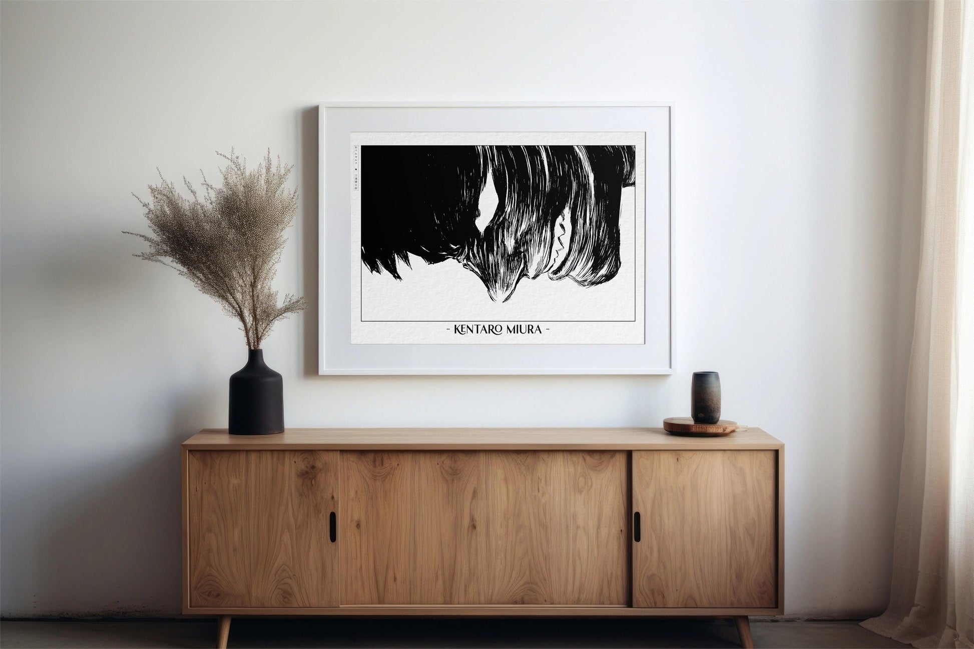 Honor Kentaro MiuraÕs legacy with this Berserk manga art print. Bring the intensity and intricate artistry of his work into your home with this striking print.