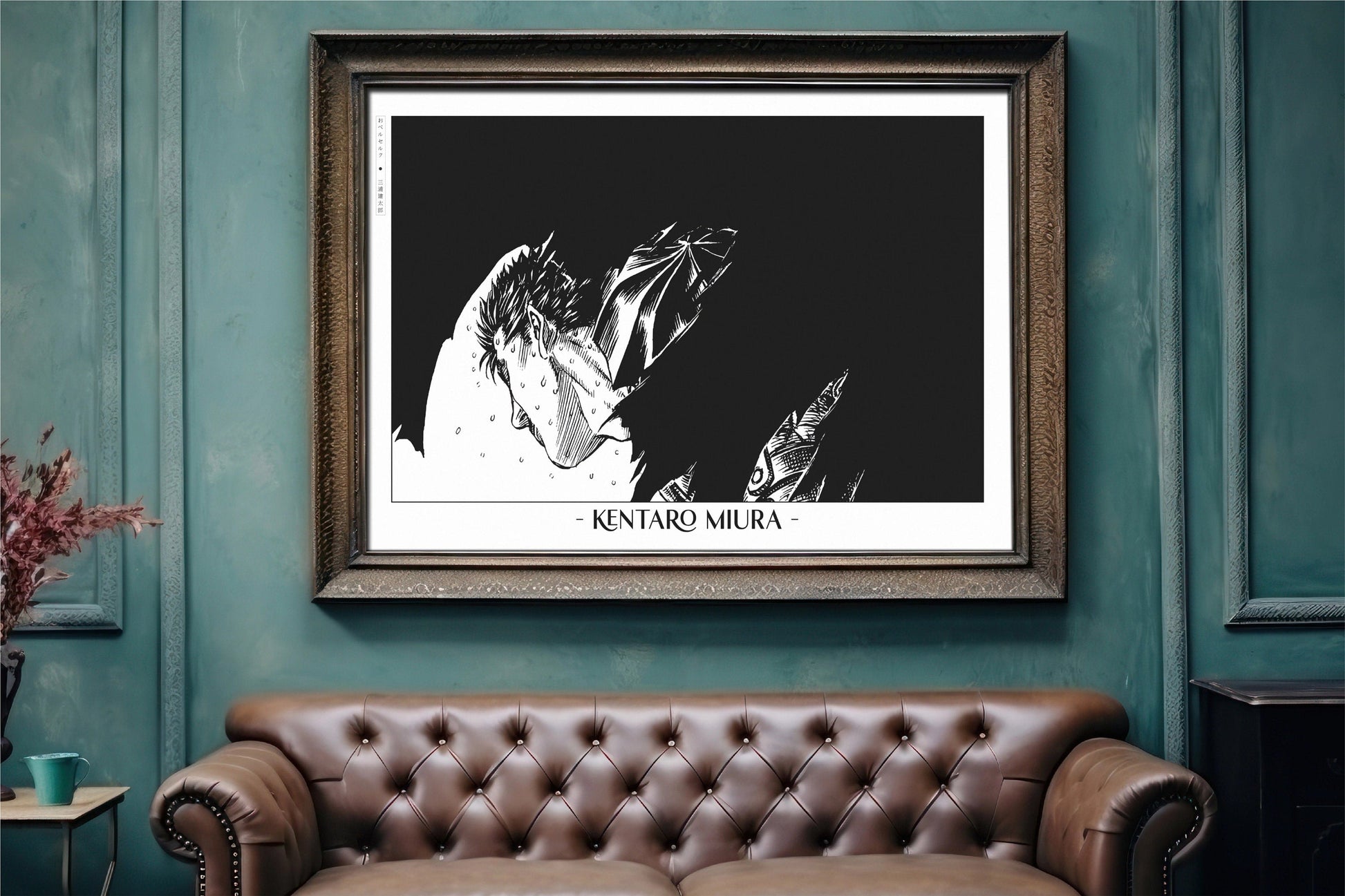 Honor Kentaro MiuraÕs legacy with this Berserk manga art print. Bring the intensity and intricate artistry of his work into your home with this striking print.