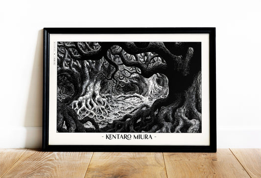 Honor Kentaro MiuraÕs legacy with this Berserk manga art print. Bring the intensity and intricate artistry of his work into your home with this striking print.