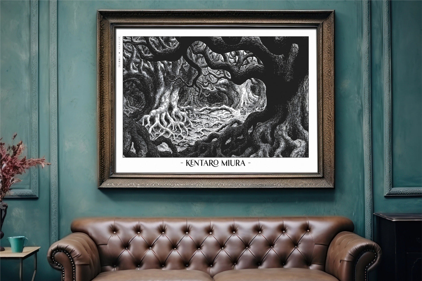 Honor Kentaro MiuraÕs legacy with this Berserk manga art print. Bring the intensity and intricate artistry of his work into your home with this striking print.