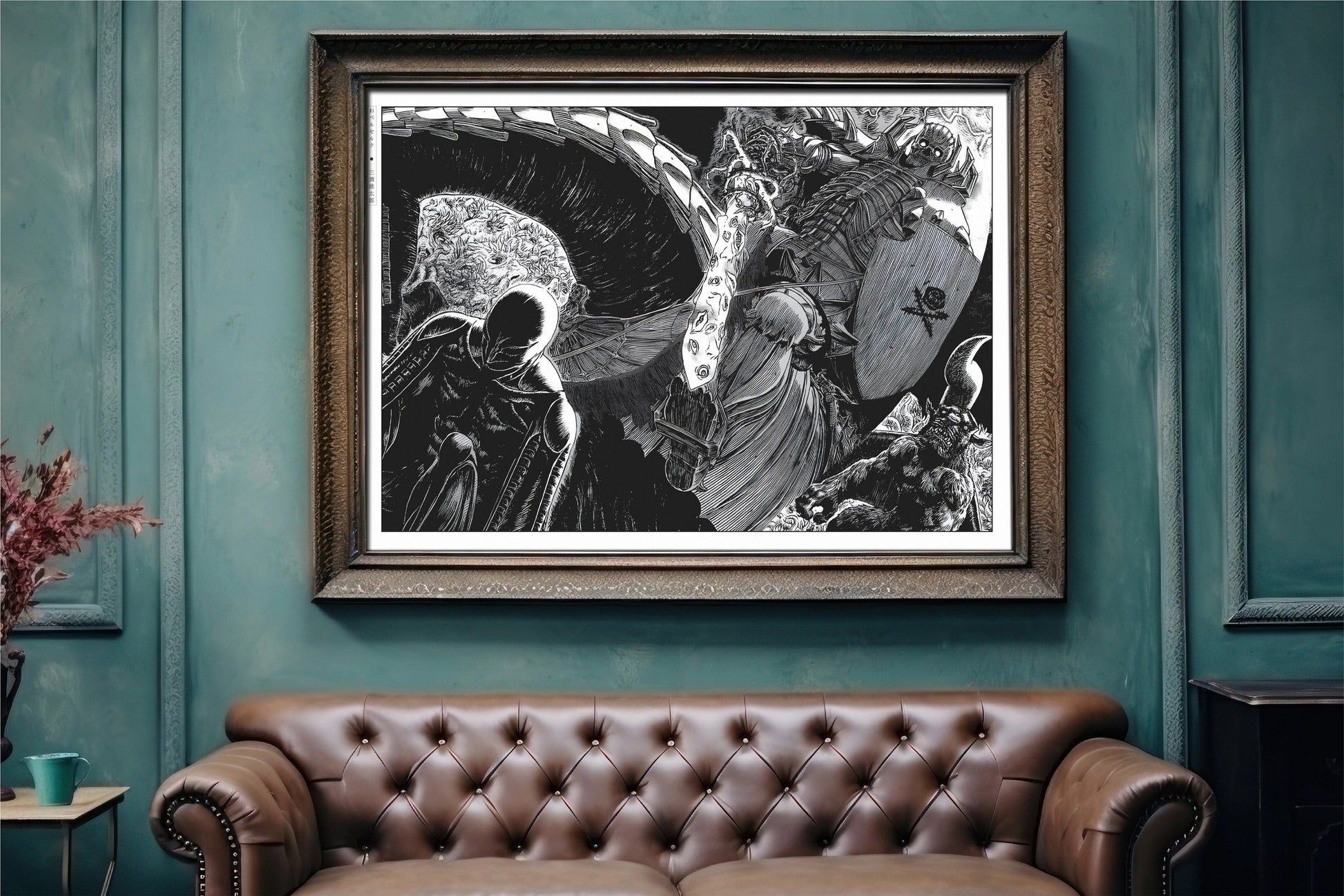 Transform your space with this Berserk manga poster. Immerse yourself in Miura's iconic art and dark storytelling for a powerful, gothic statement piece.