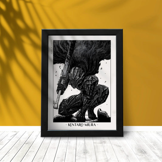 Honor Kentaro MiuraÕs legacy with this Berserk manga art print. Bring the intensity and intricate artistry of his work into your home with this striking print.