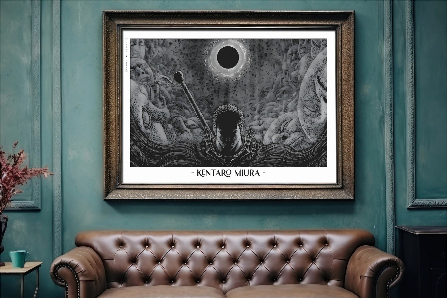 Honor Kentaro MiuraÕs legacy with this Berserk manga art print. Bring the intensity and intricate artistry of his work into your home with this striking print.