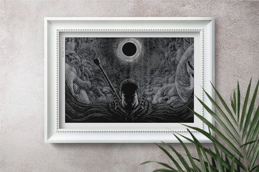 Transform your space with this Berserk manga poster. Immerse yourself in Miura's iconic art and dark storytelling for a powerful, gothic statement piece.