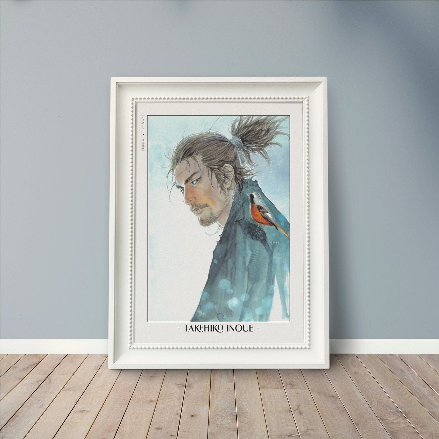 Explore Vagabond manga wall art by Takehiko Inoue. High-quality prints featuring legendary characters like Miyamoto Musashi and Sasaki Kojiro.