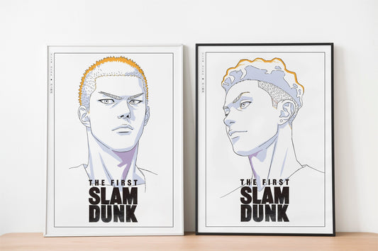 Transform your space with the Set of 2 Slam Dunk Manga Art Prints, featuring dynamic artwork that captures the energy and passion of basketball in every scene.