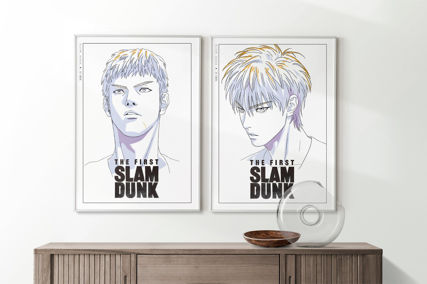 Transform your space with the Set of 2 Slam Dunk Manga Art Prints, featuring dynamic artwork that captures the energy and passion of basketball in every scene.