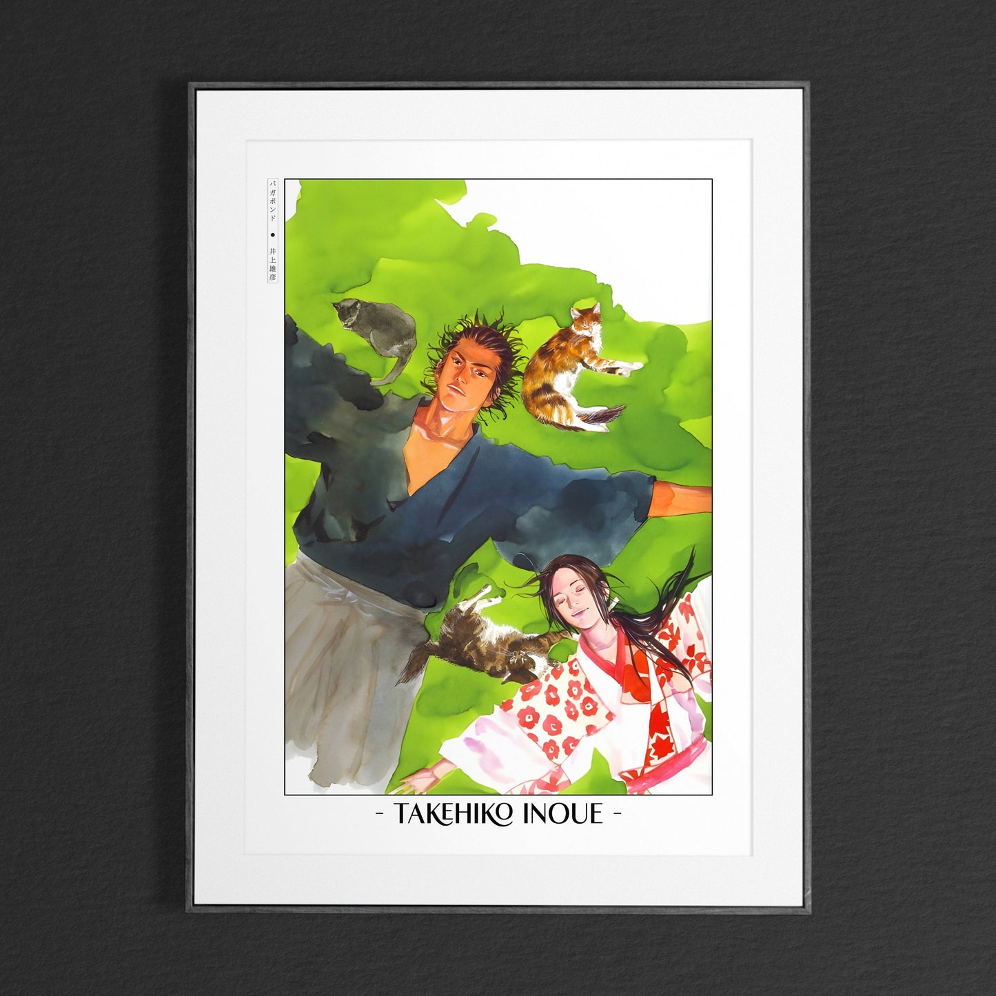 Explore Vagabond manga wall art by Takehiko Inoue. High-quality prints featuring legendary characters like Miyamoto Musashi and Sasaki Kojiro.